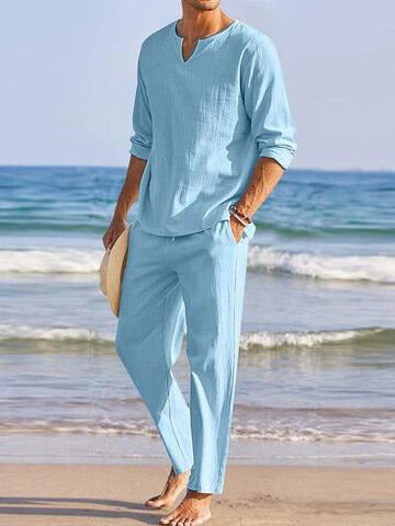 Wouter - Comfortabele Heren Broek en Overhemd Set - Stijlvol - Heren-6