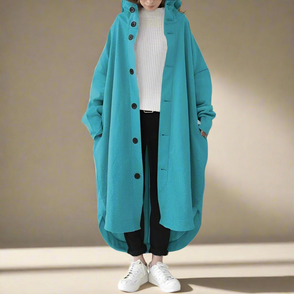Jennica - Langer, lockerer Damen-Trenchcoat
