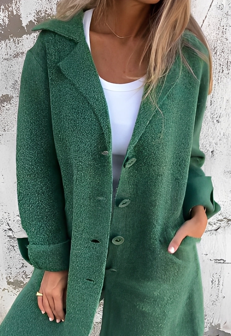 Izabelle - Langer und lockerer Damenstrickmantel