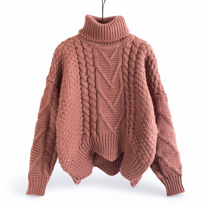 Catrina - Bequemer, warmer Damen-Strickrollkragenpullover