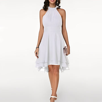 Melissa - Damen Chiffonkleid mit hübschen Rüschen