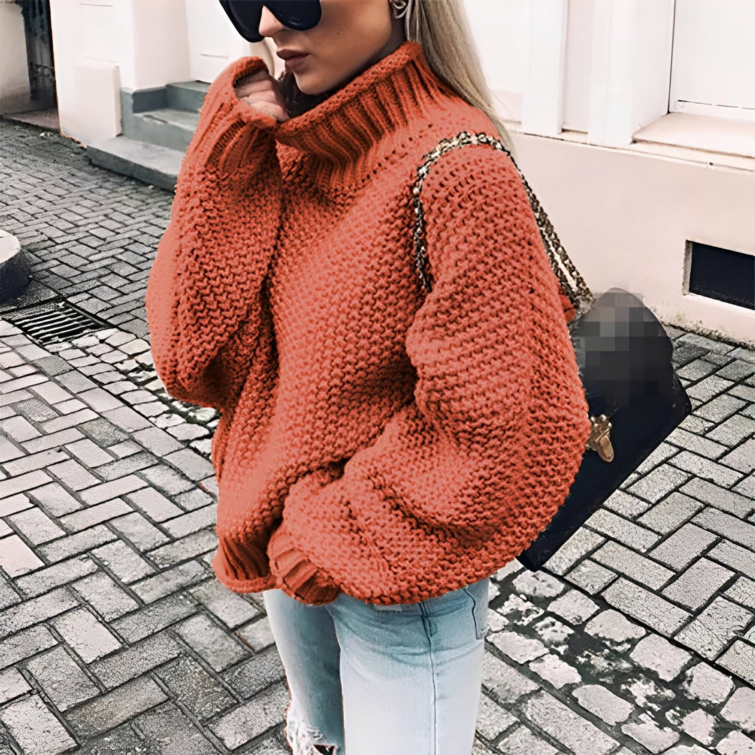 Nicola - Sehr dicker, bequemer Rollkragenpullover für Damen