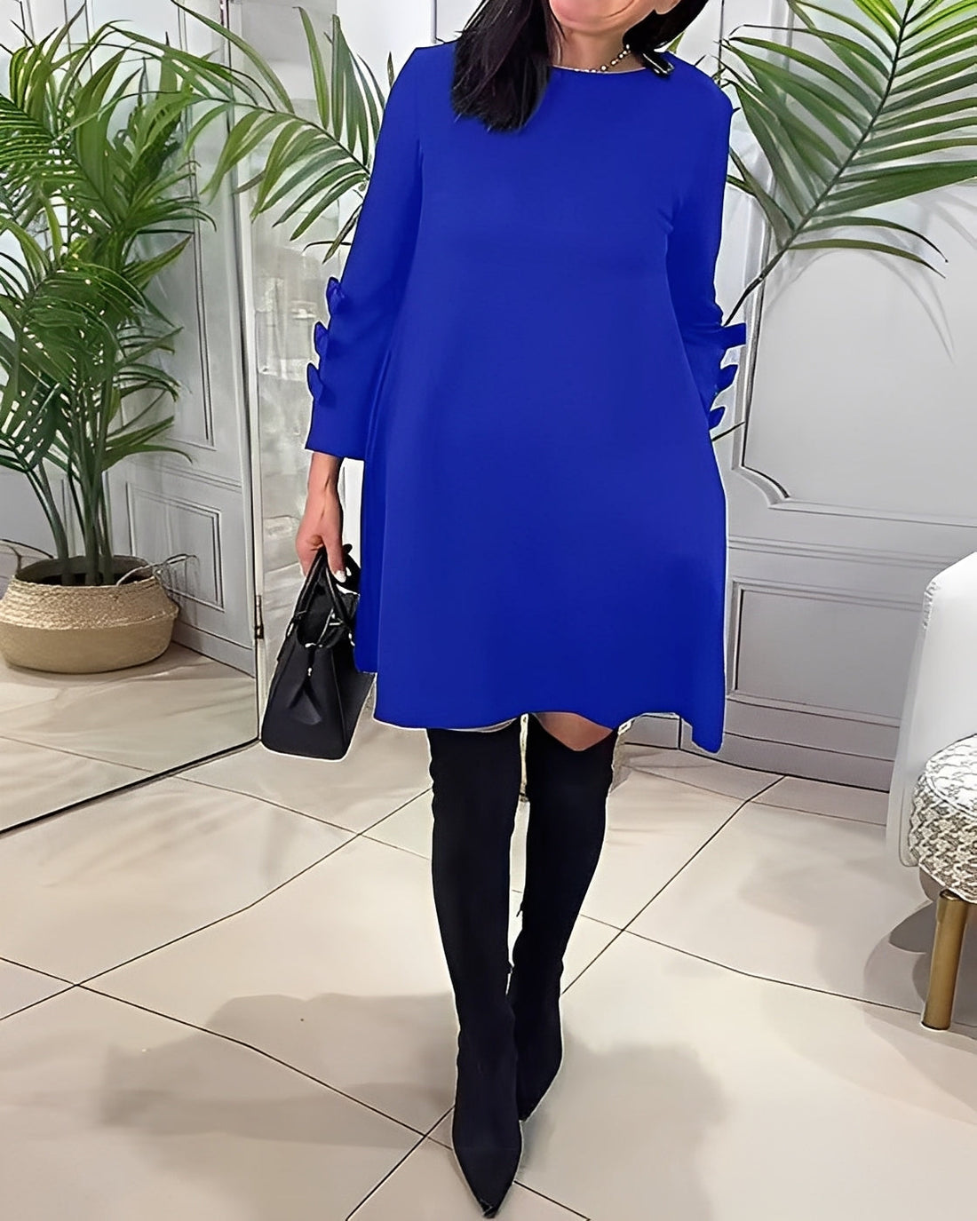 Elenora - Elegantes Kleid mit langen Ärmeln für Damen