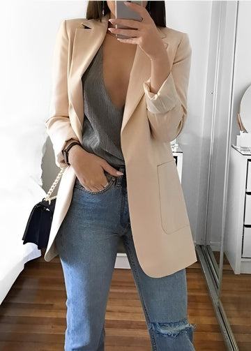 Cherie - Eleganter Sommerblazer mit Kragen für Damen