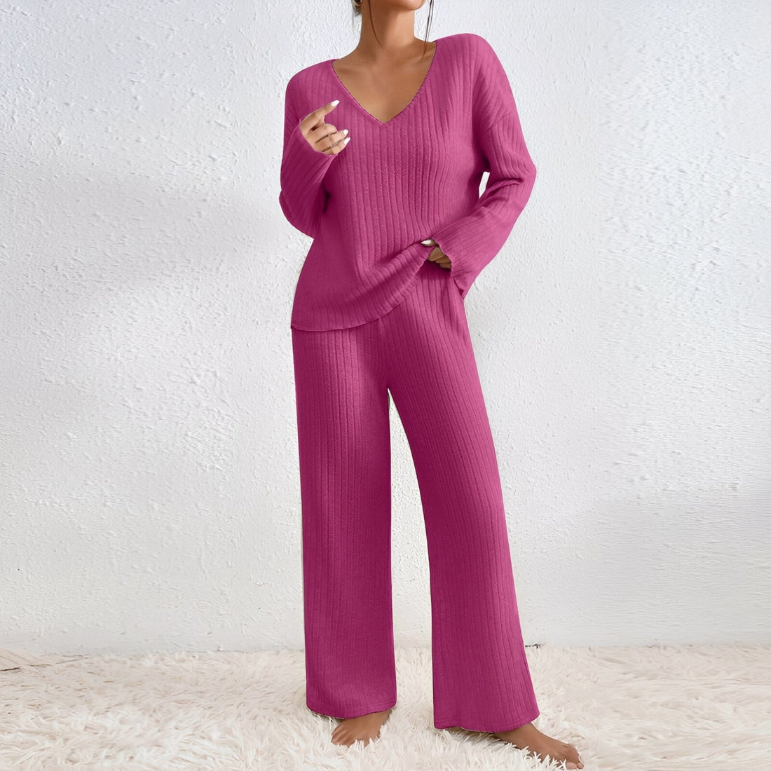 Michele - Bequemes, gestricktes Lounge-Zweiteiler-Set für Damen