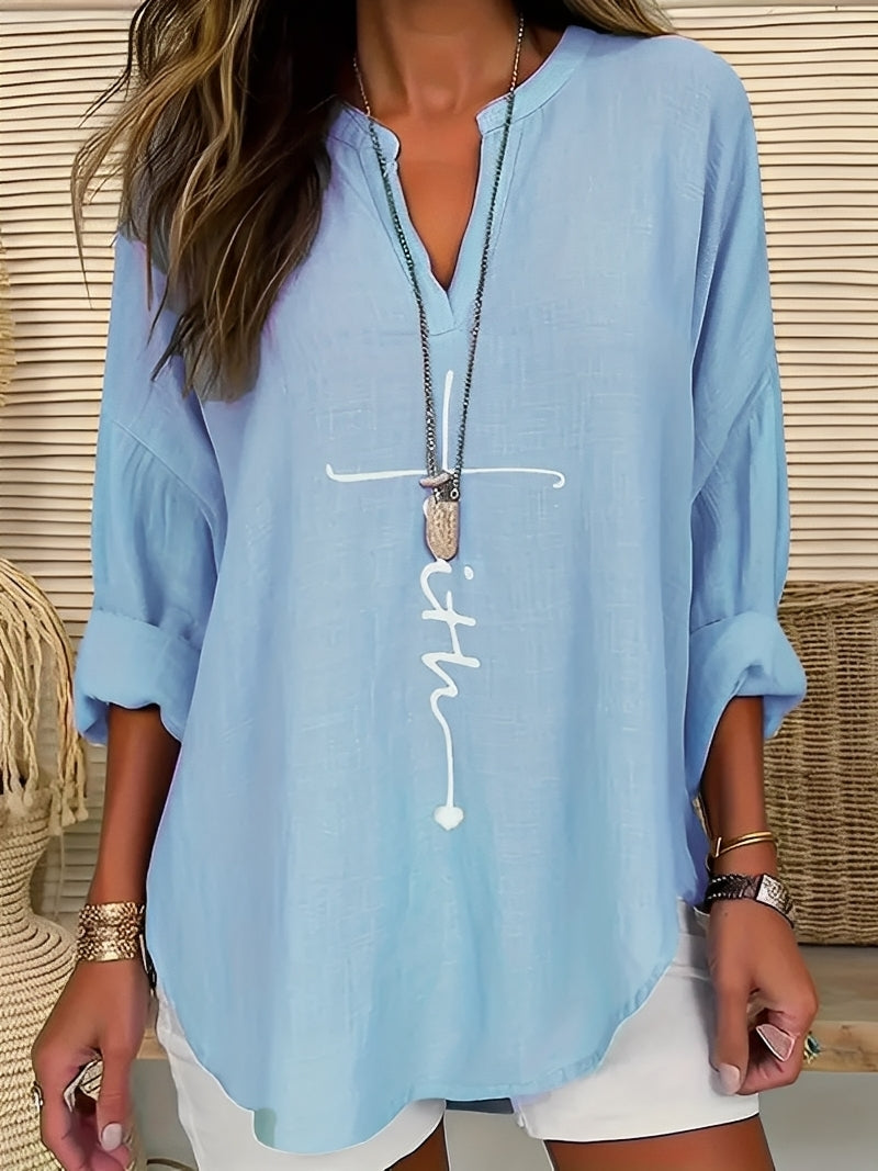 Colleen - Bequeme, lockere Bluse aus Leinen für Frauen