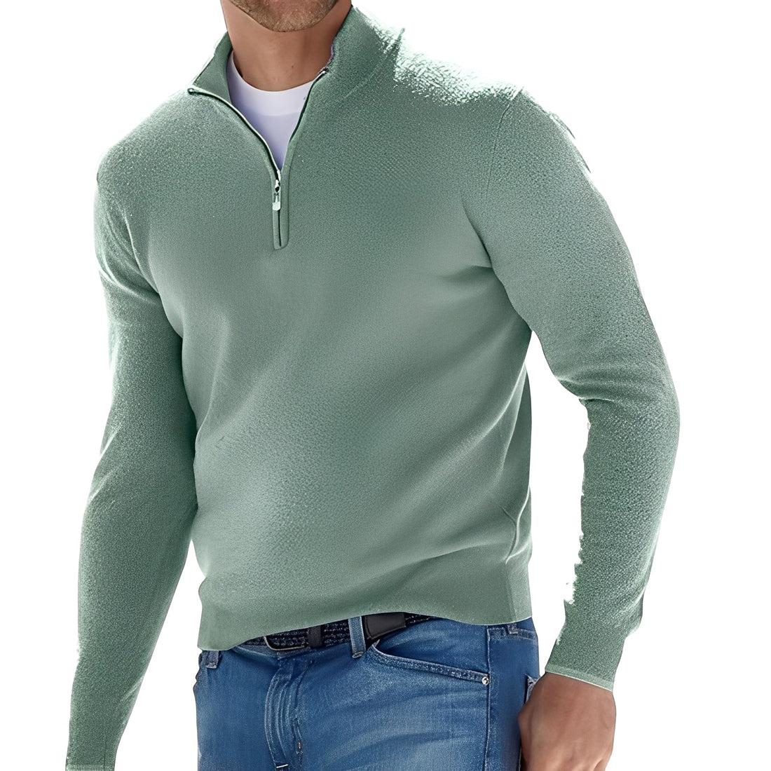 Fredric - Bequemer Herrenpullover mit Reißverschluss