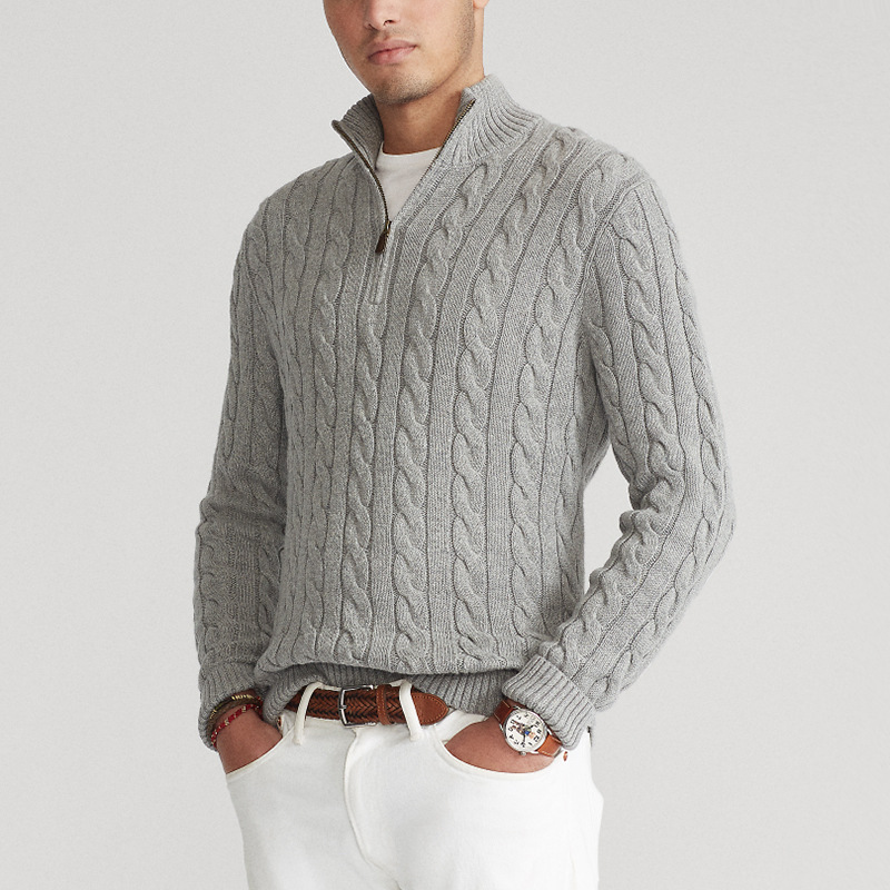 Adrien - Pulli mit halbem Reißverschluss