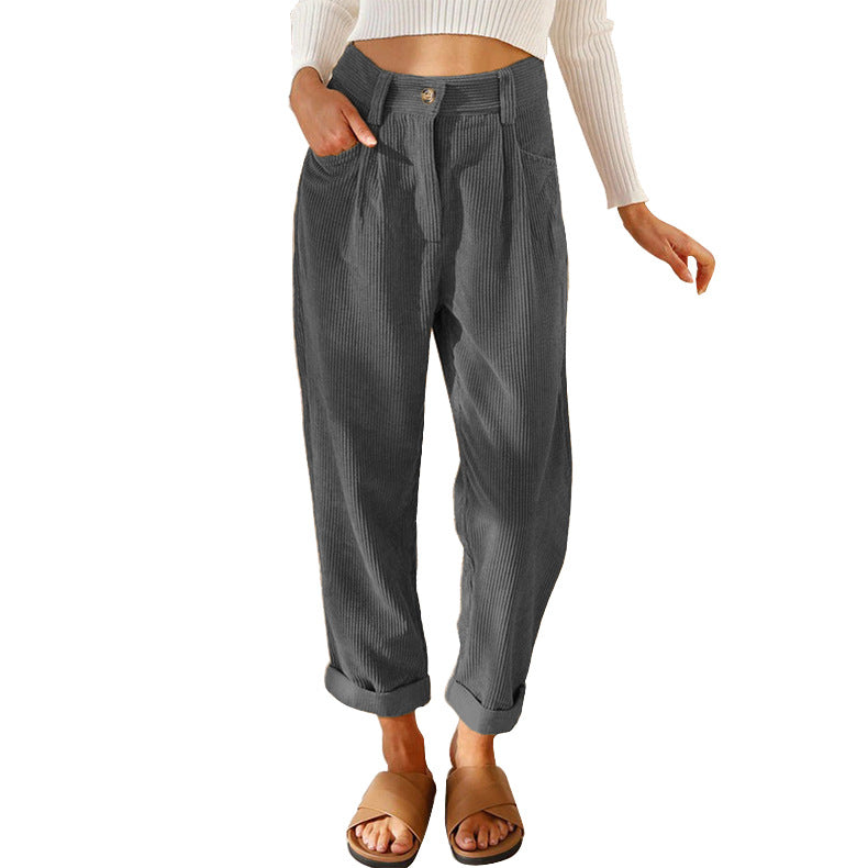 Chelsie - Bequeme Cordhose mit hohem Bund für Damen