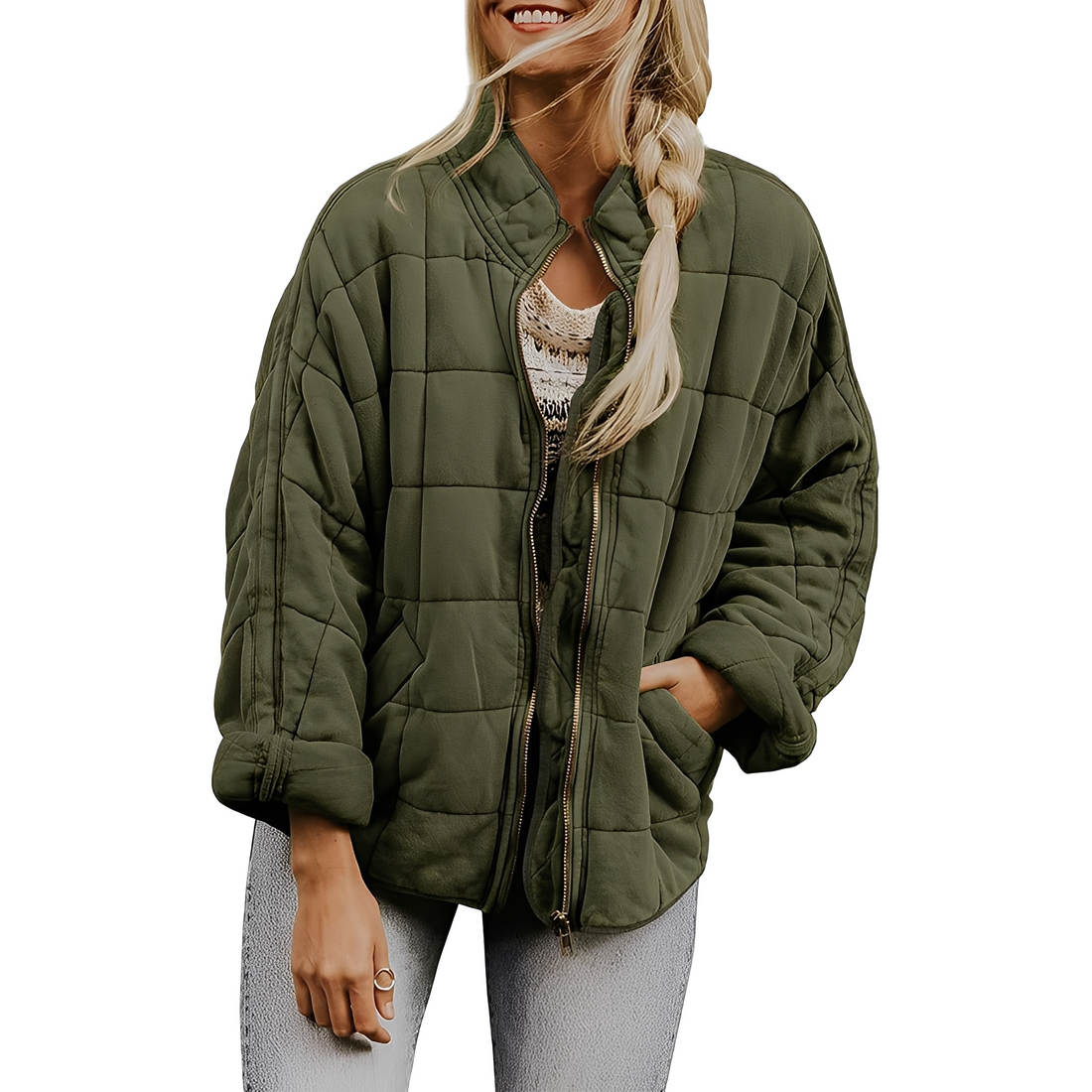 Luana - Leichte gesteppte Damenjacke mit Taschen