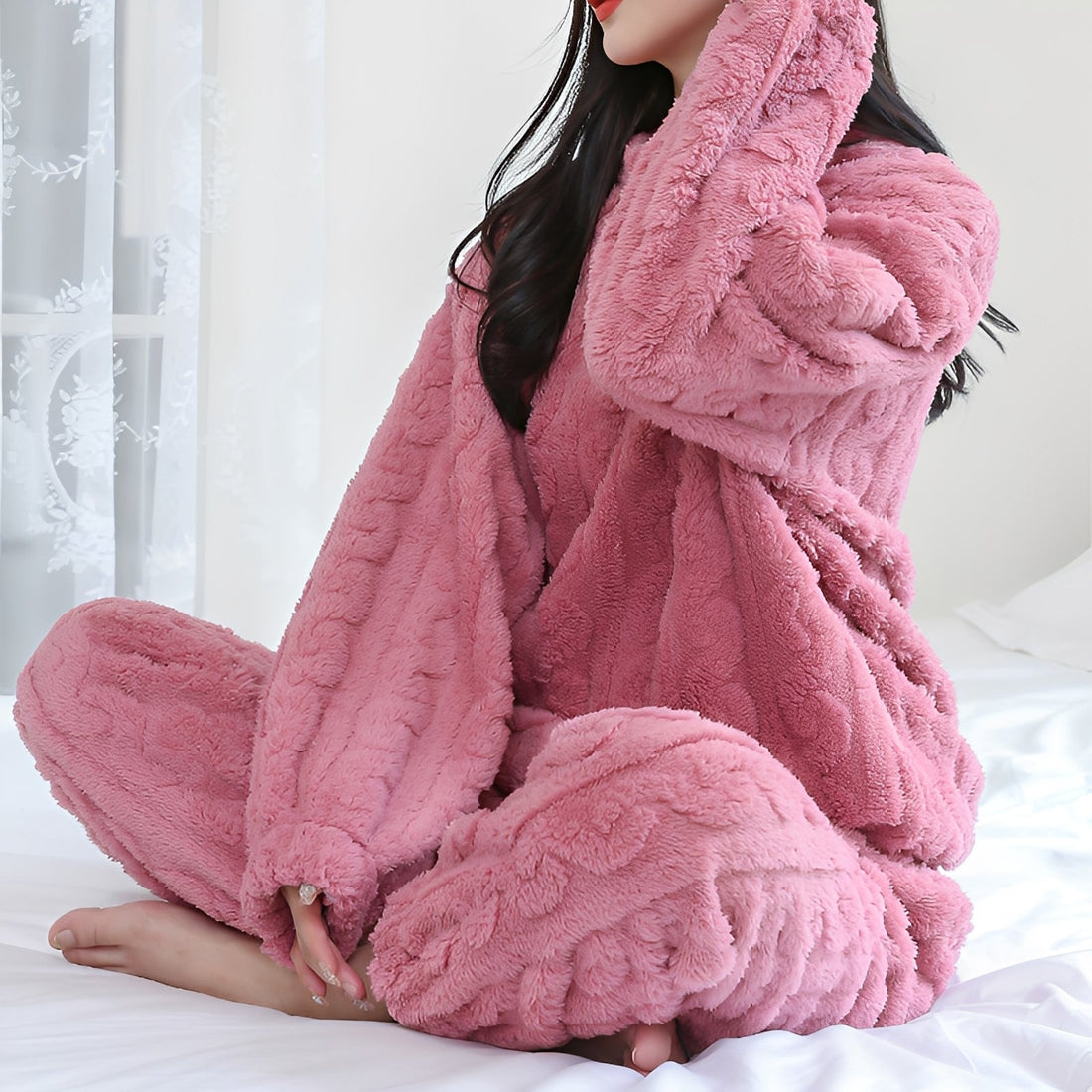 Melyssa - Bequemer, warmer Pyjama für Damen