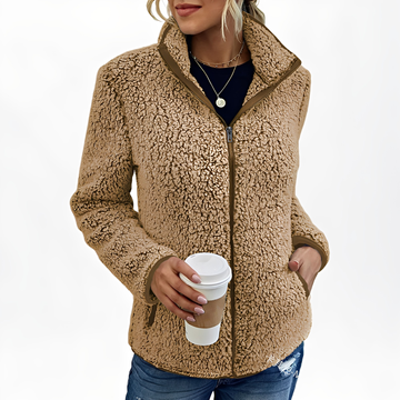 Alethea - Damen Fleece-Samtmantel in elegantem Stil
