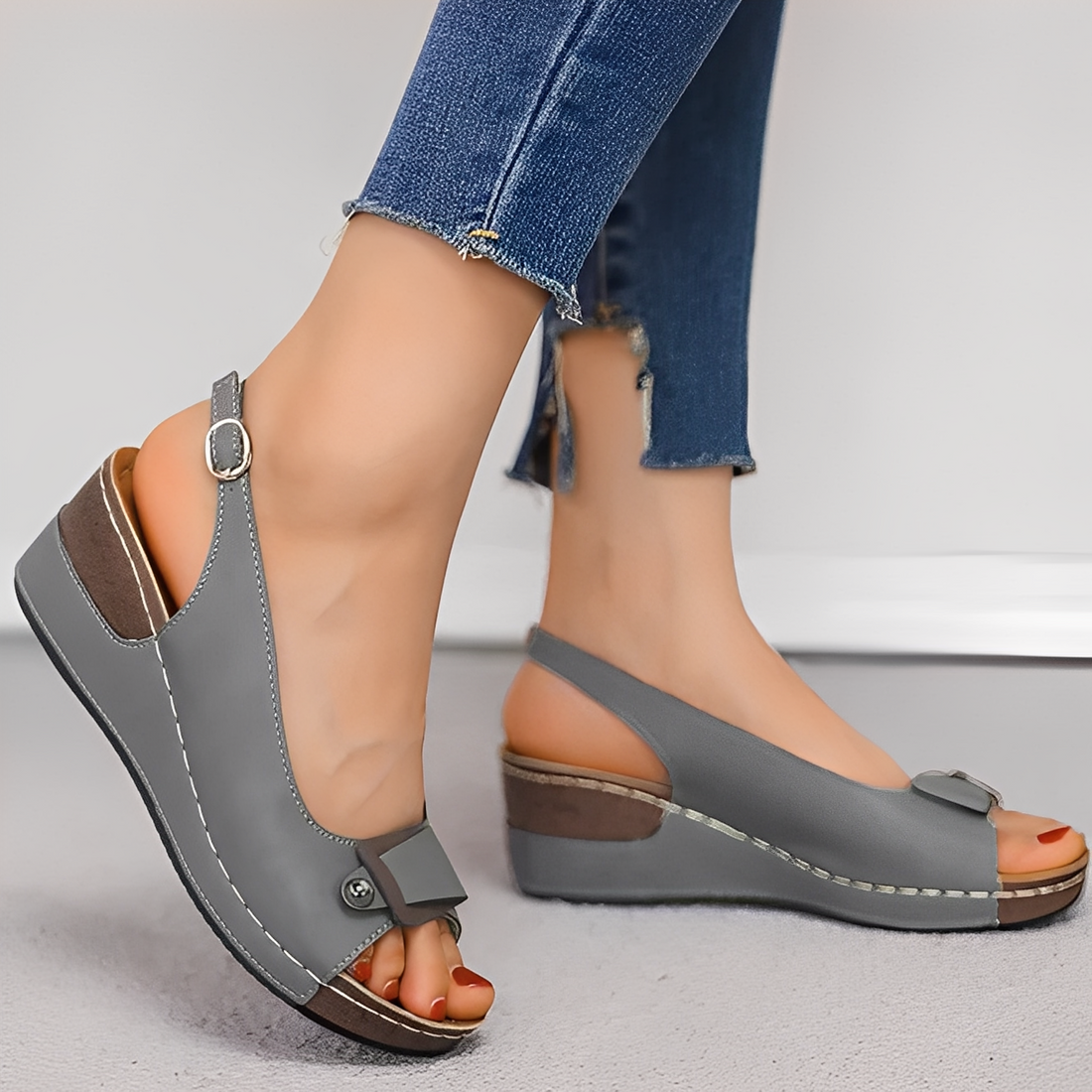 Neville - Bequeme Keil-Sandalen für Damen