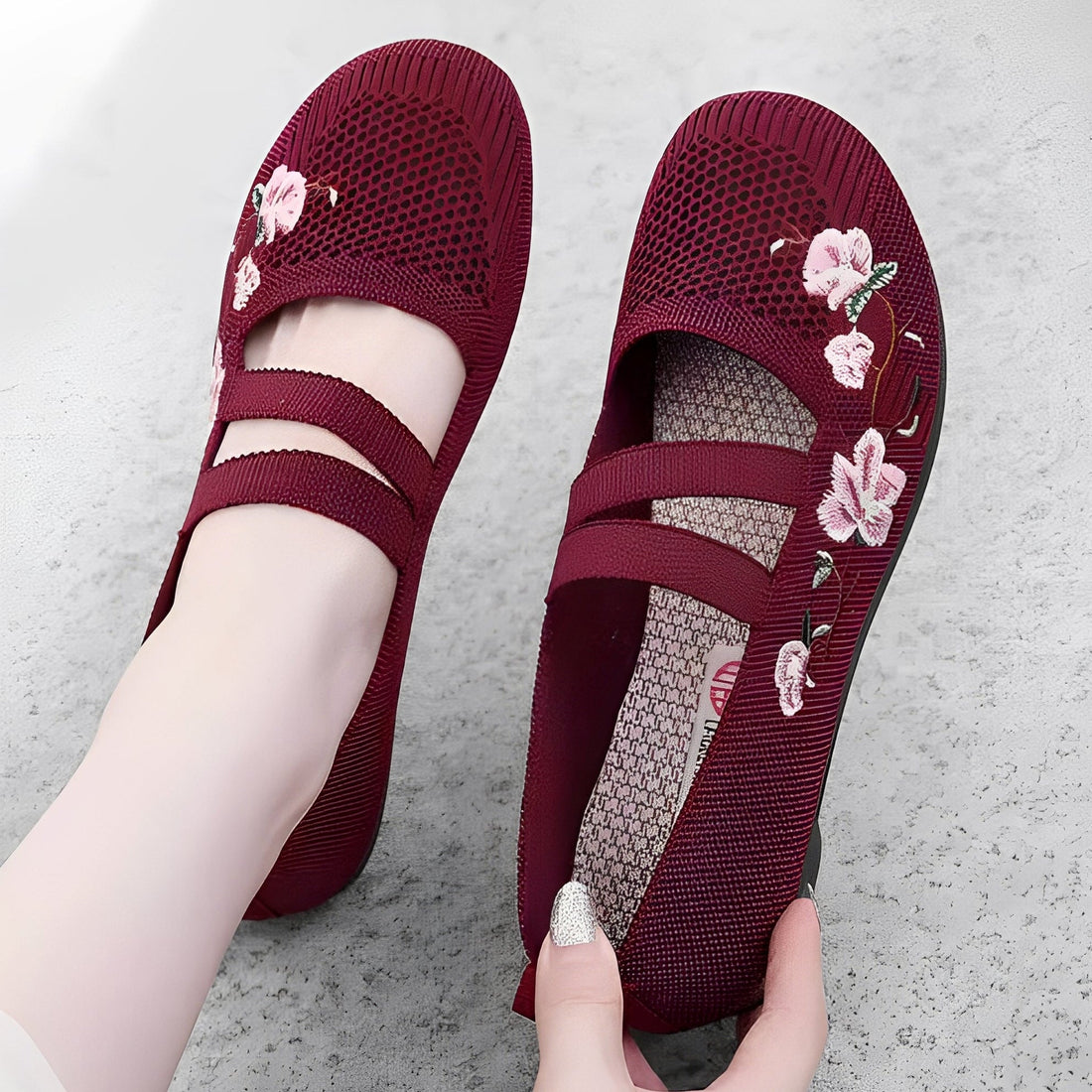 Jazmin - Bequeme und luftdurchlässige Schuhe mit Stickerei für Frauen