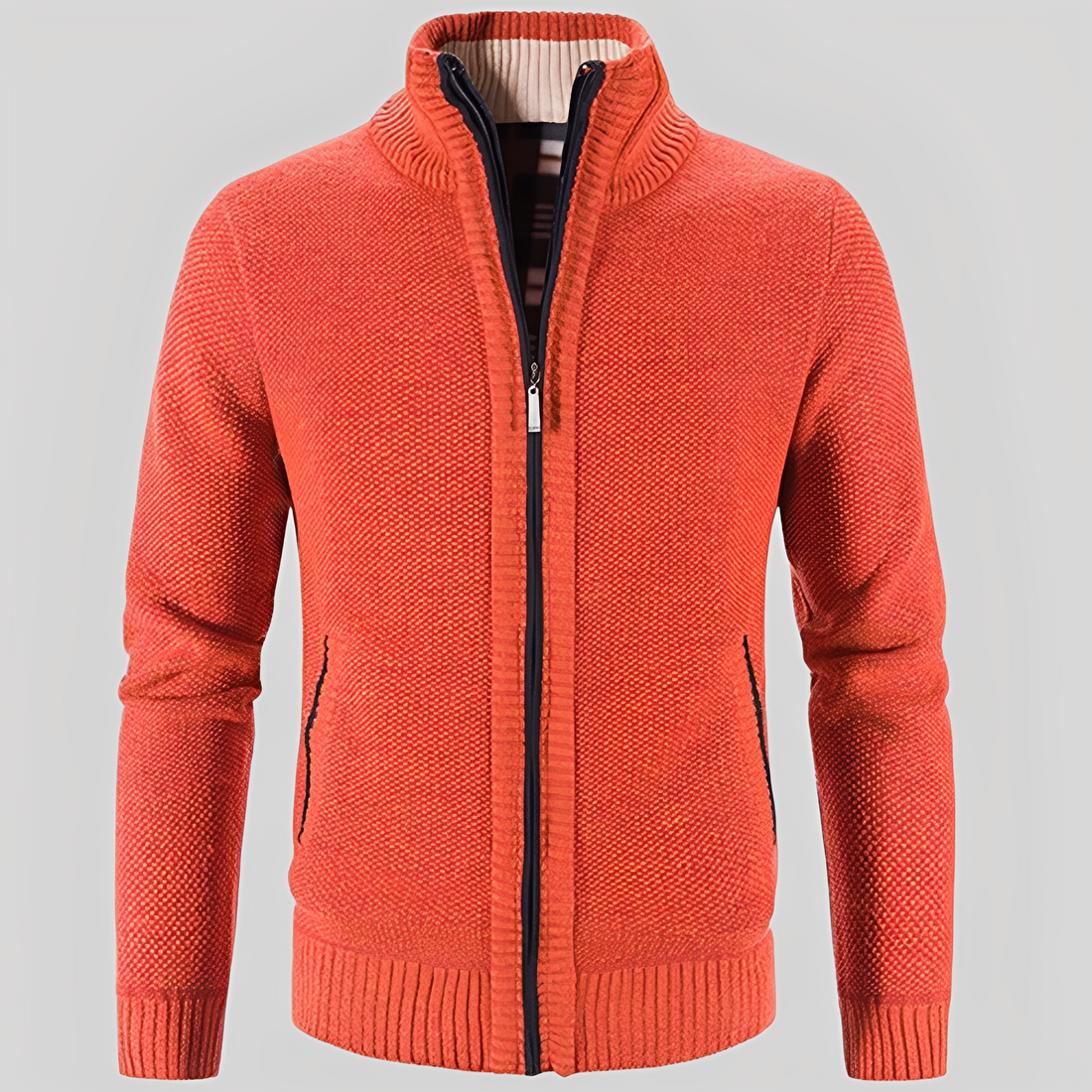 Kelvin - Schlichte Herren-Strickjacke mit Zipper