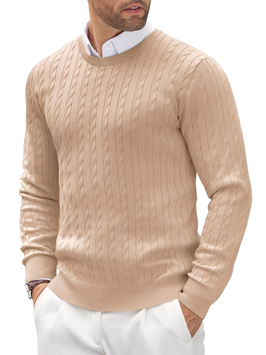 Romilly - Bequemer, eng geschnittener Herrenstrickpullover