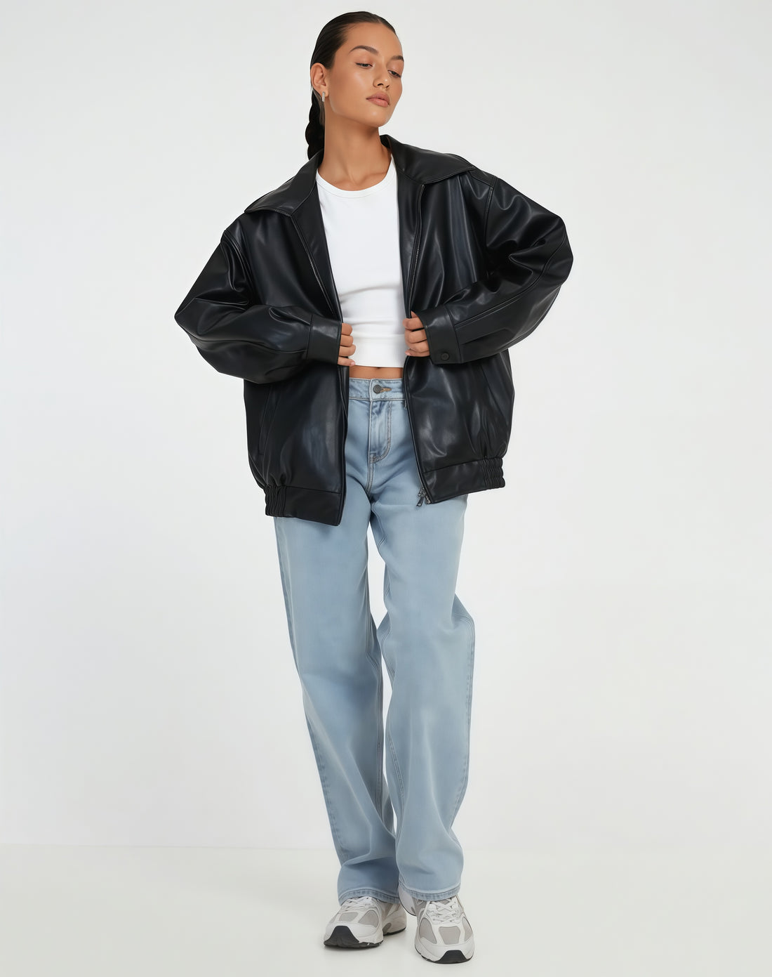 Selyse - Weite Lederjacke für Damen