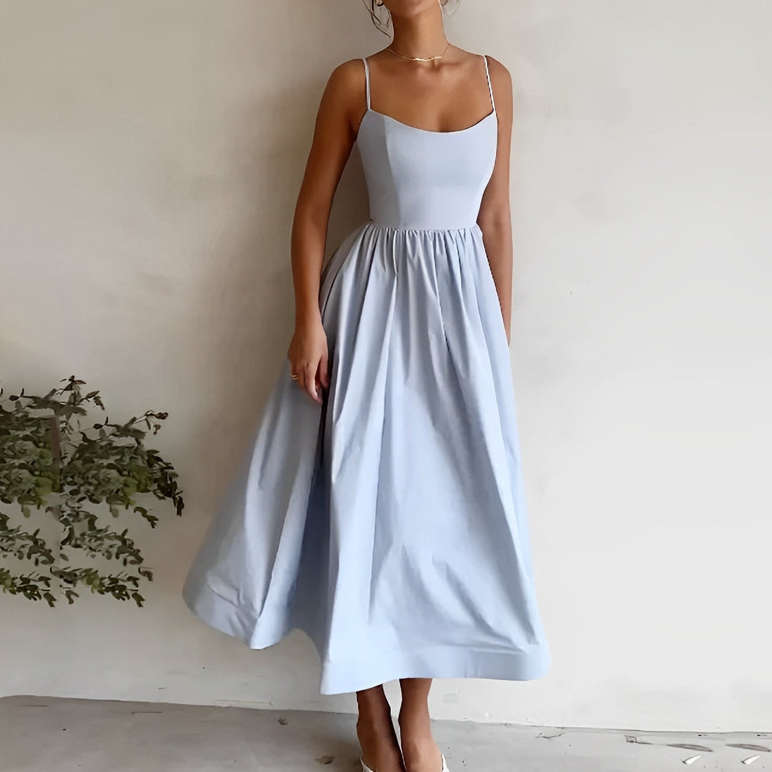 Selena - Locker fallendes Midikleid für Damen für die Arbeit