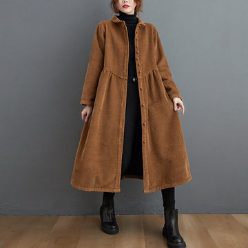 Amelia - Warmer Cord-Mantel mit lockerer Passform für Damen