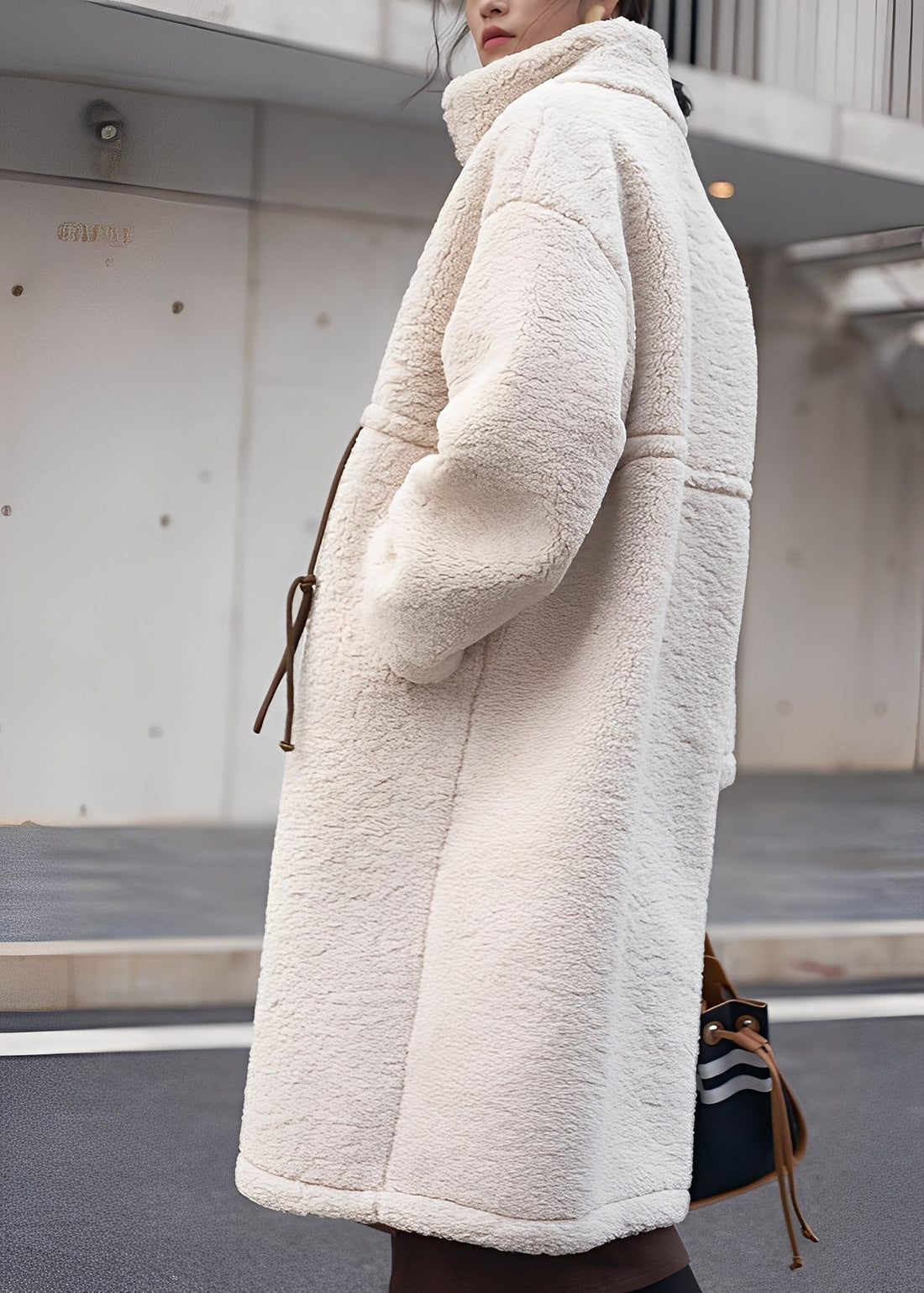 Noelene - Warmer, lockerer Wollmantel für Damen