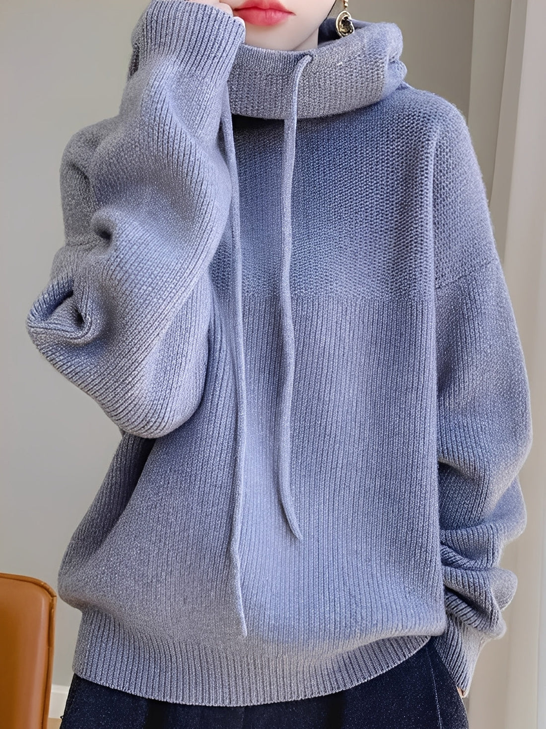 Roxane - Kuscheliger, weicher Wollpullover mit Kapuze für Damen