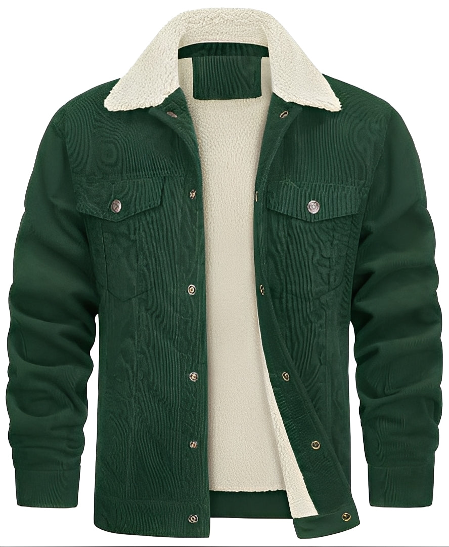 Mack - Klassische Cord-Plüschjacke für Männer