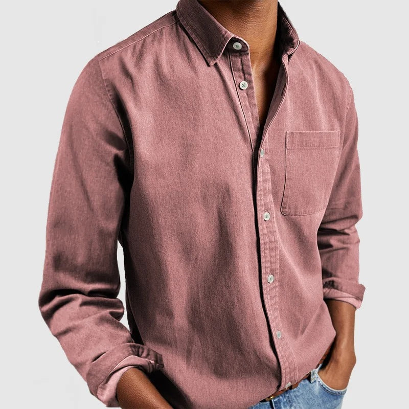 Maxime - Lässiges Jeanshemd Weicher Mix