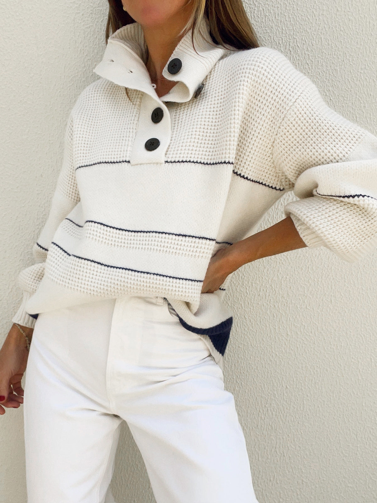 Carina – Offener Knopf-Sweater
