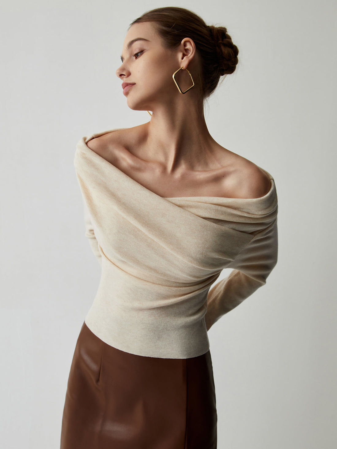 Yasmin – Schulterfreies Stricktop