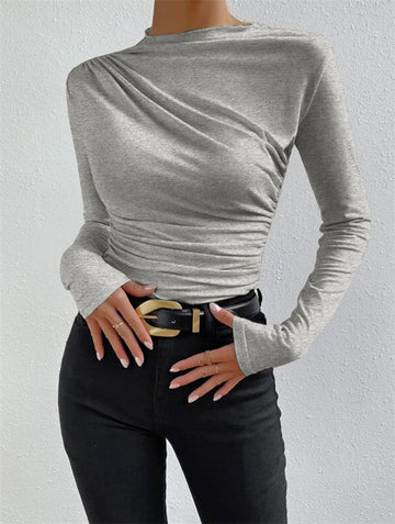 Livia – Langarmshirt mit Falten