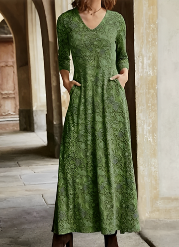 Sophie - Vintage-Kleid mit langen Ärmeln für Damen