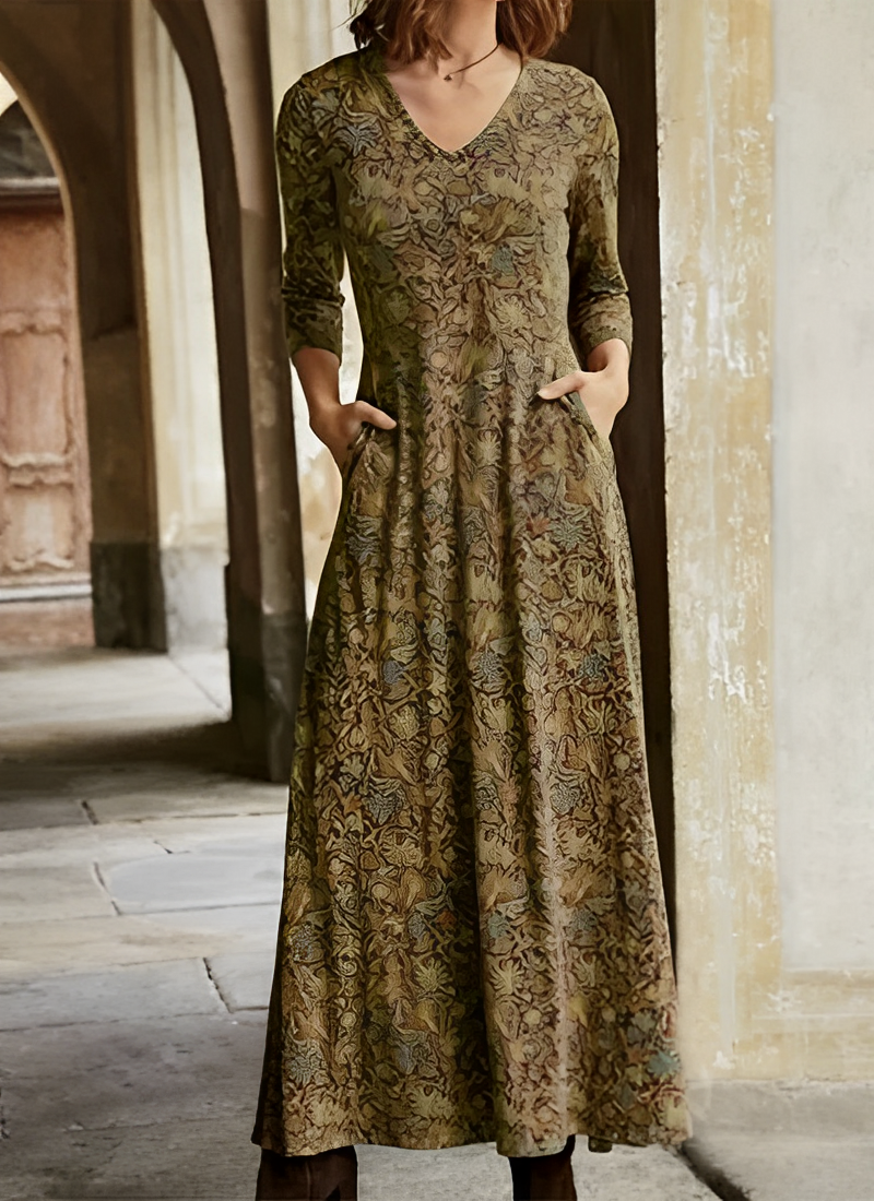 Sophie - Vintage-Kleid mit langen Ärmeln für Damen