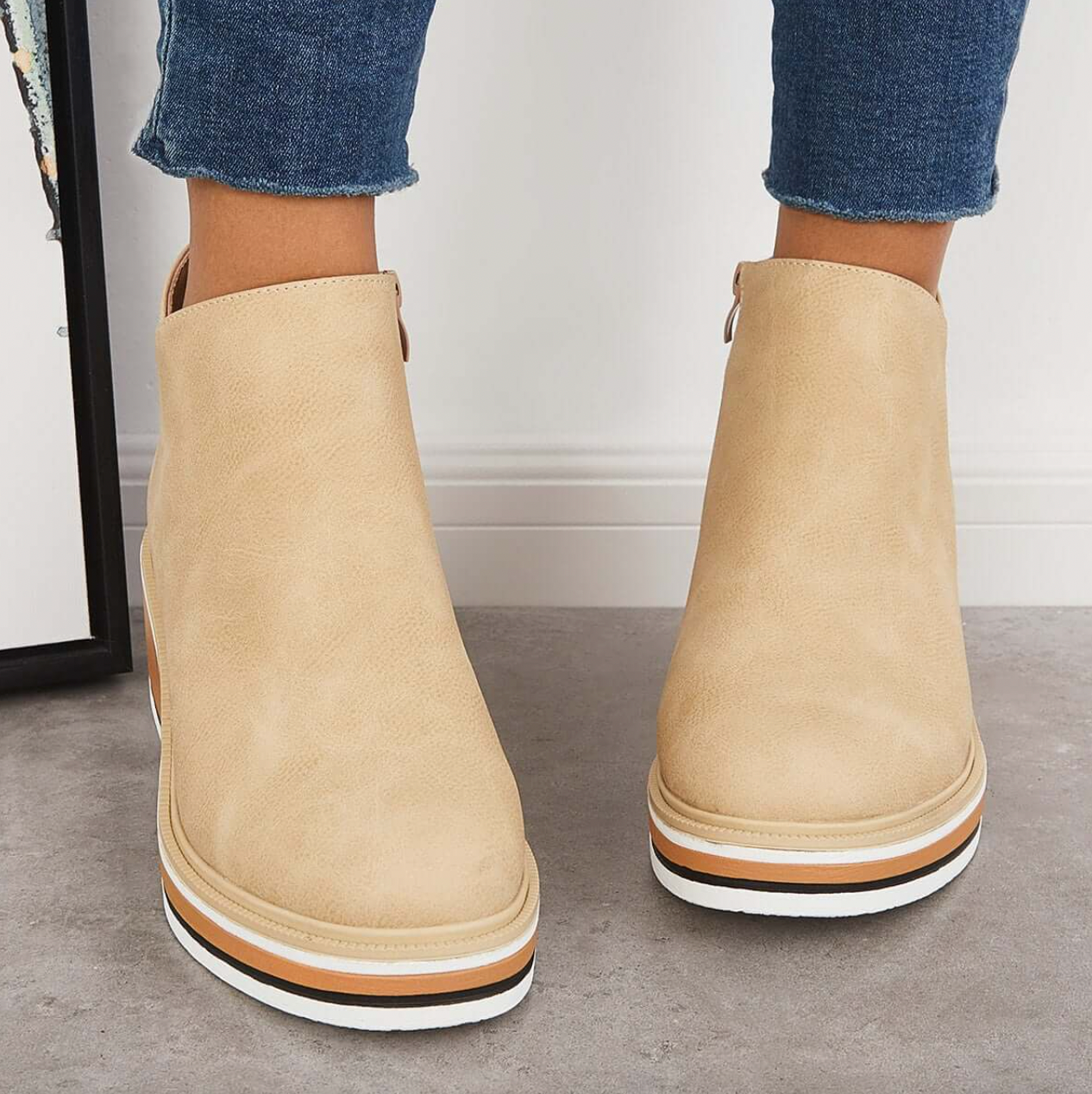 Rosanne - Schicke Lederstiefel mit Reißverschluss für Damen