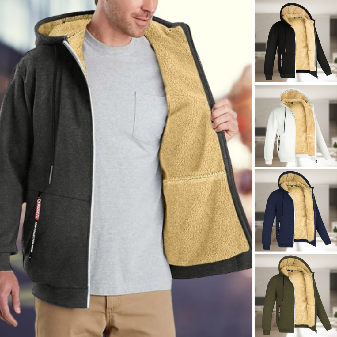 Andrew – Winterjacke mit Fleecekapuze