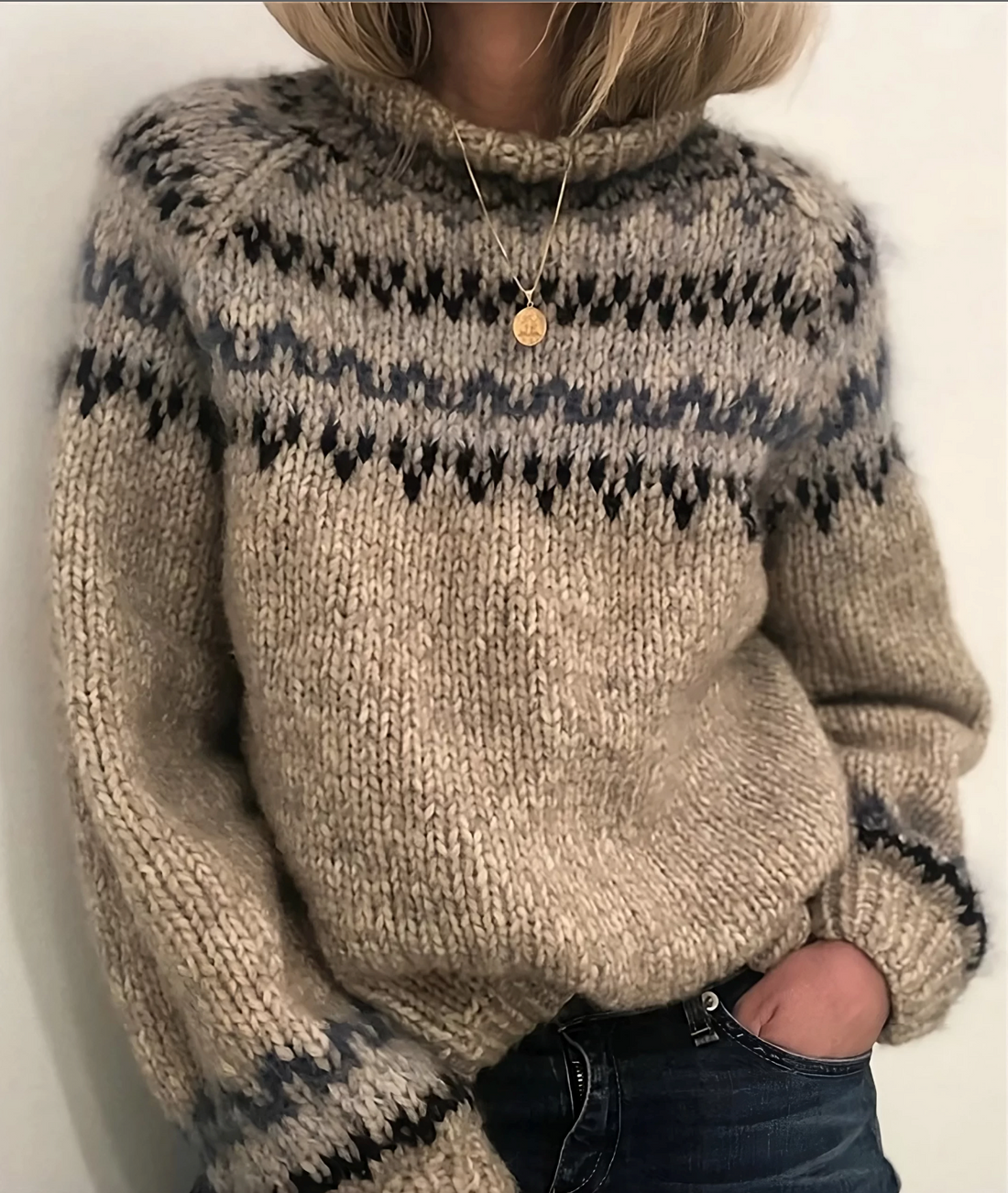 Oona - Warmer Rollkragenpullover aus isländischer Wolle