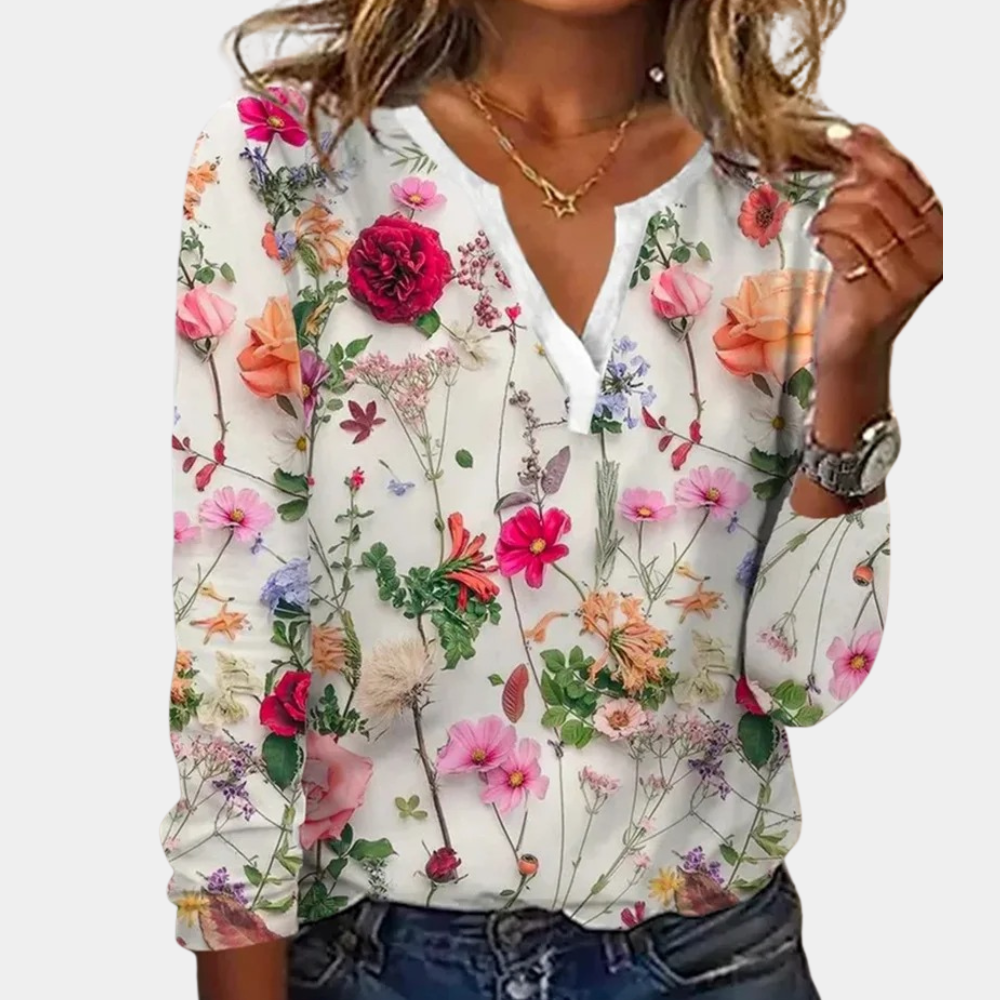 Morwen - Lässige Blumenbluse für Damen