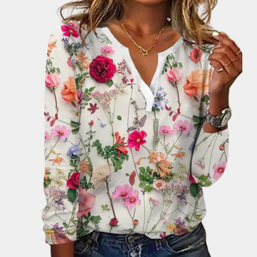 Morwen - Lässige Blumenbluse für Damen