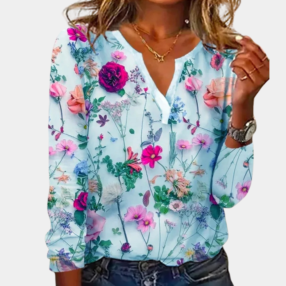 Morwen - Lässige Blumenbluse für Damen