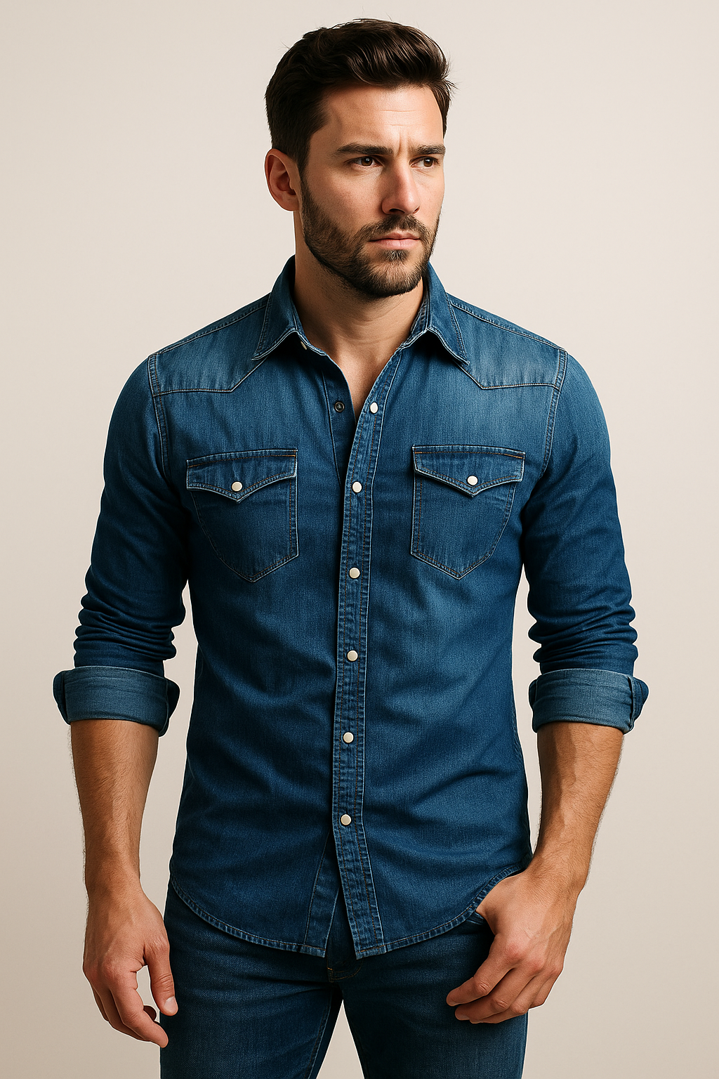 Maxime - Lockeres Jeanshemd für Männer