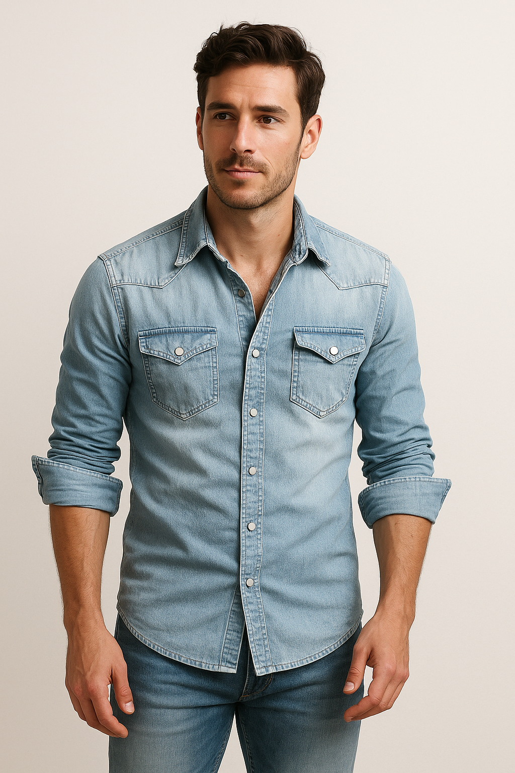 Maxime - Lockeres Jeanshemd für Männer