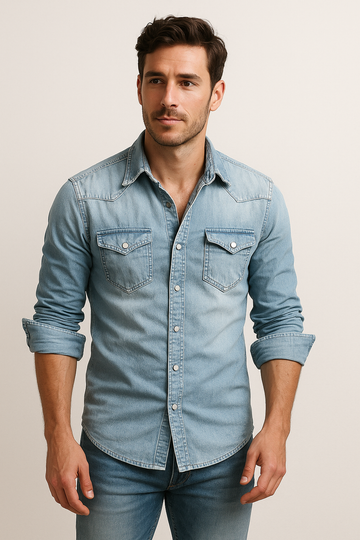 Maxime - Lockeres Jeanshemd für Männer