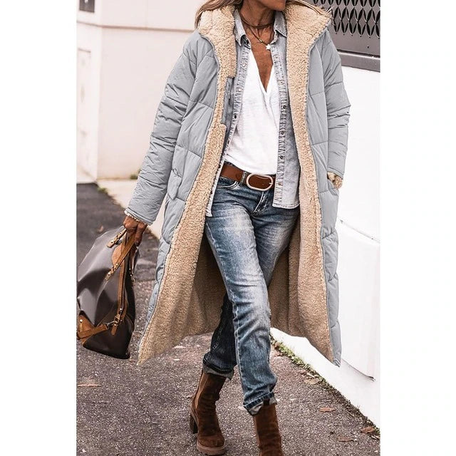 Ariadna - Lange wendbare Winterjacke für Damen