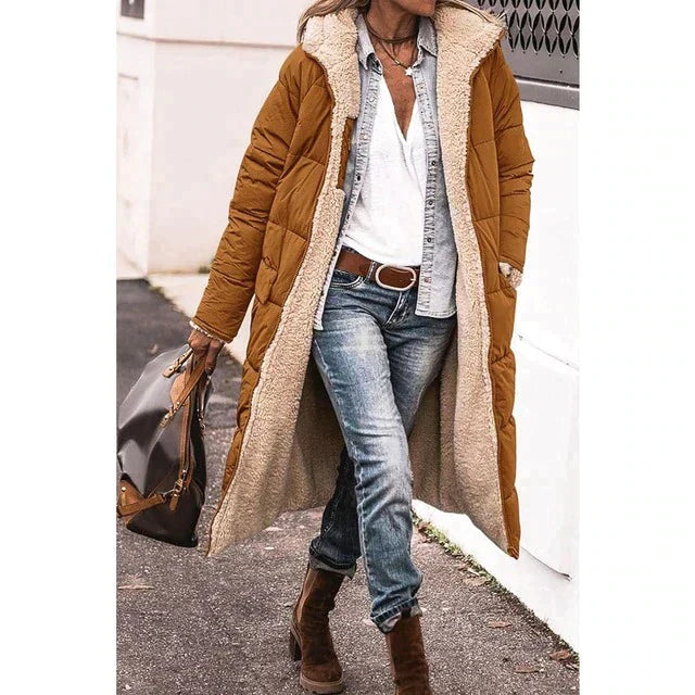 Ariadna - Lange wendbare Winterjacke für Damen