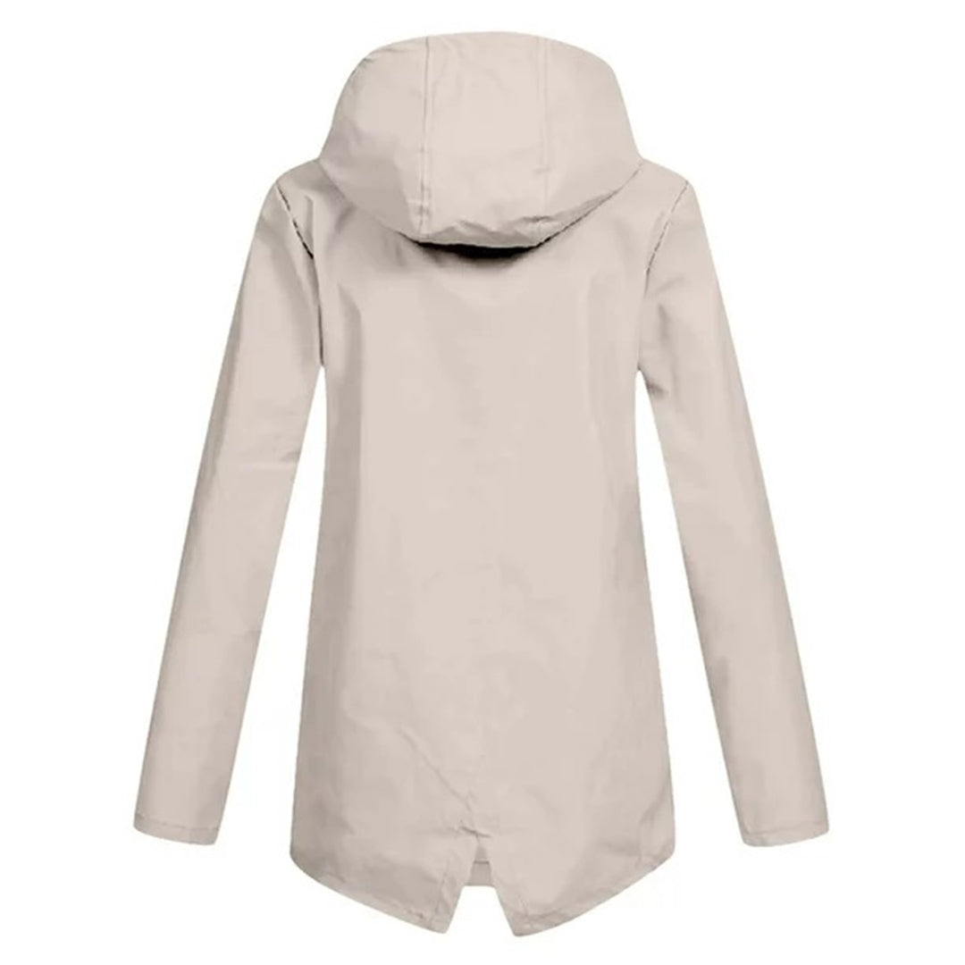 Aredhel - Langer Regenmantel mit Kapuze für Damen