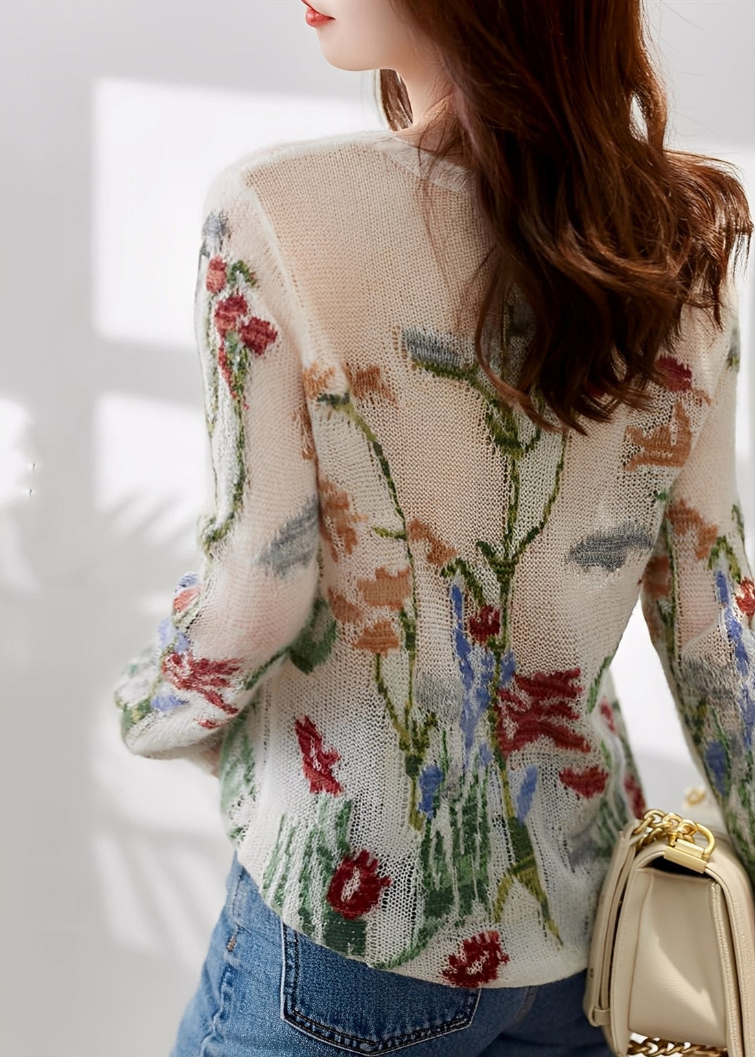 Gisselle - Schicker Damenpullover mit Blumenmuster