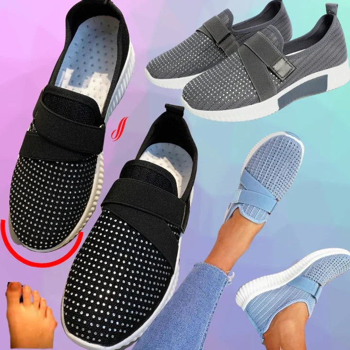 Lea - Slip-on-Turnschuhe mit Klettverschluss für Damen