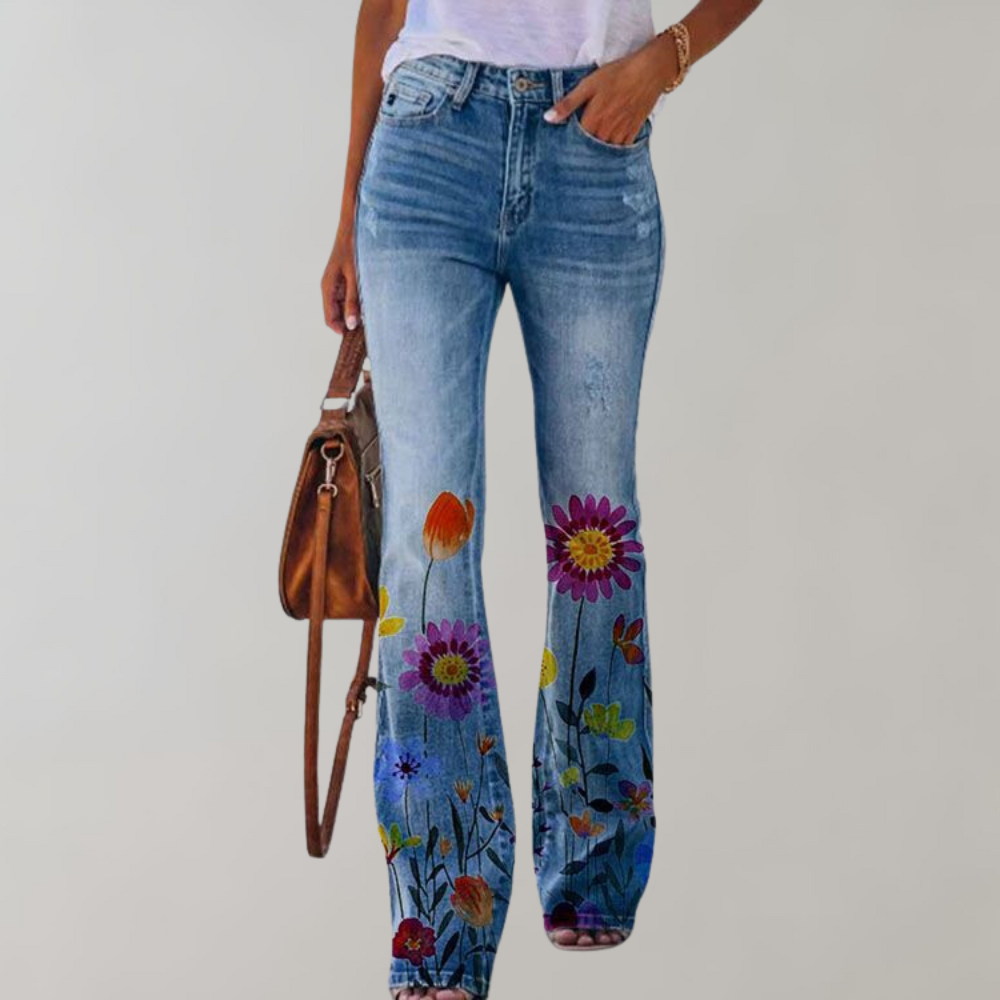 Aditi - Flare-Hose Damen Herbst Elegant
