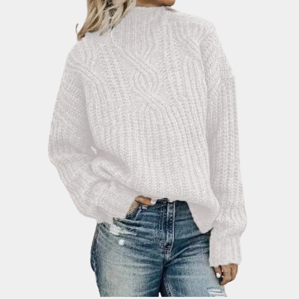 Inej - Weicher gestrickter Damenpullover Rundhals