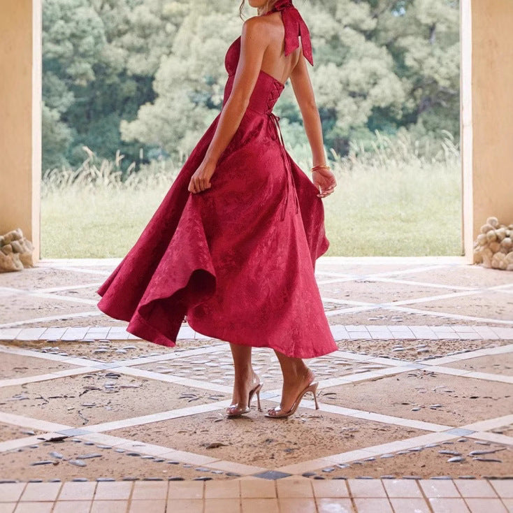 Bianca- Klassisches Cocktailkleid: V-Ausschnitt, Fließender Schnitt