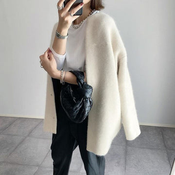 Poppy - Modische Strickjacke Lang